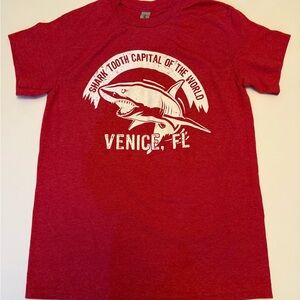 Venice Shark Graphic Red Tee